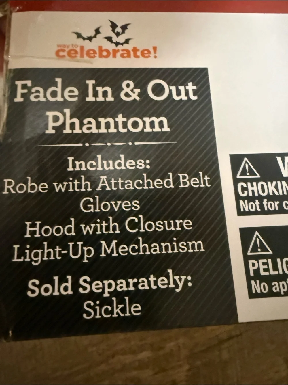 Boys' Black Fade In & Out Phantom Halloween Costume - M (8)